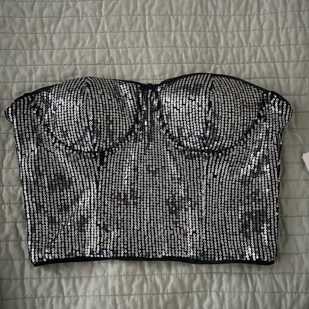 Sequin crop top